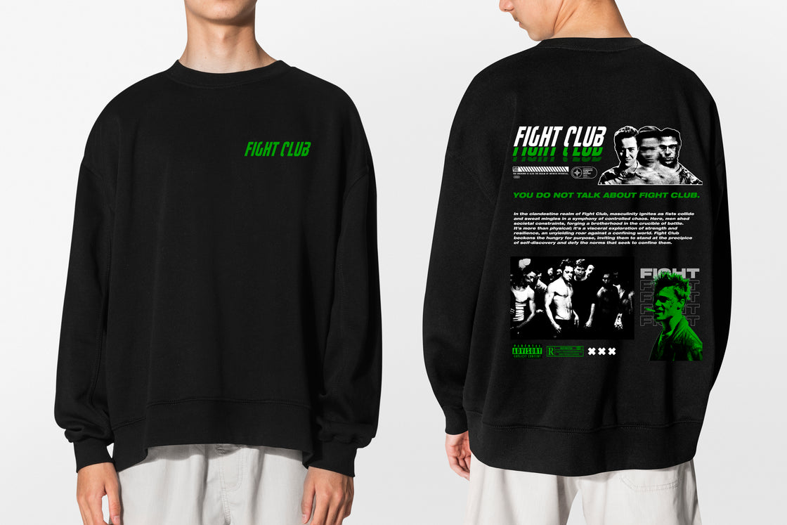 Revolt in Style: The Fight Club Rebellion Oversized Sweatshirt