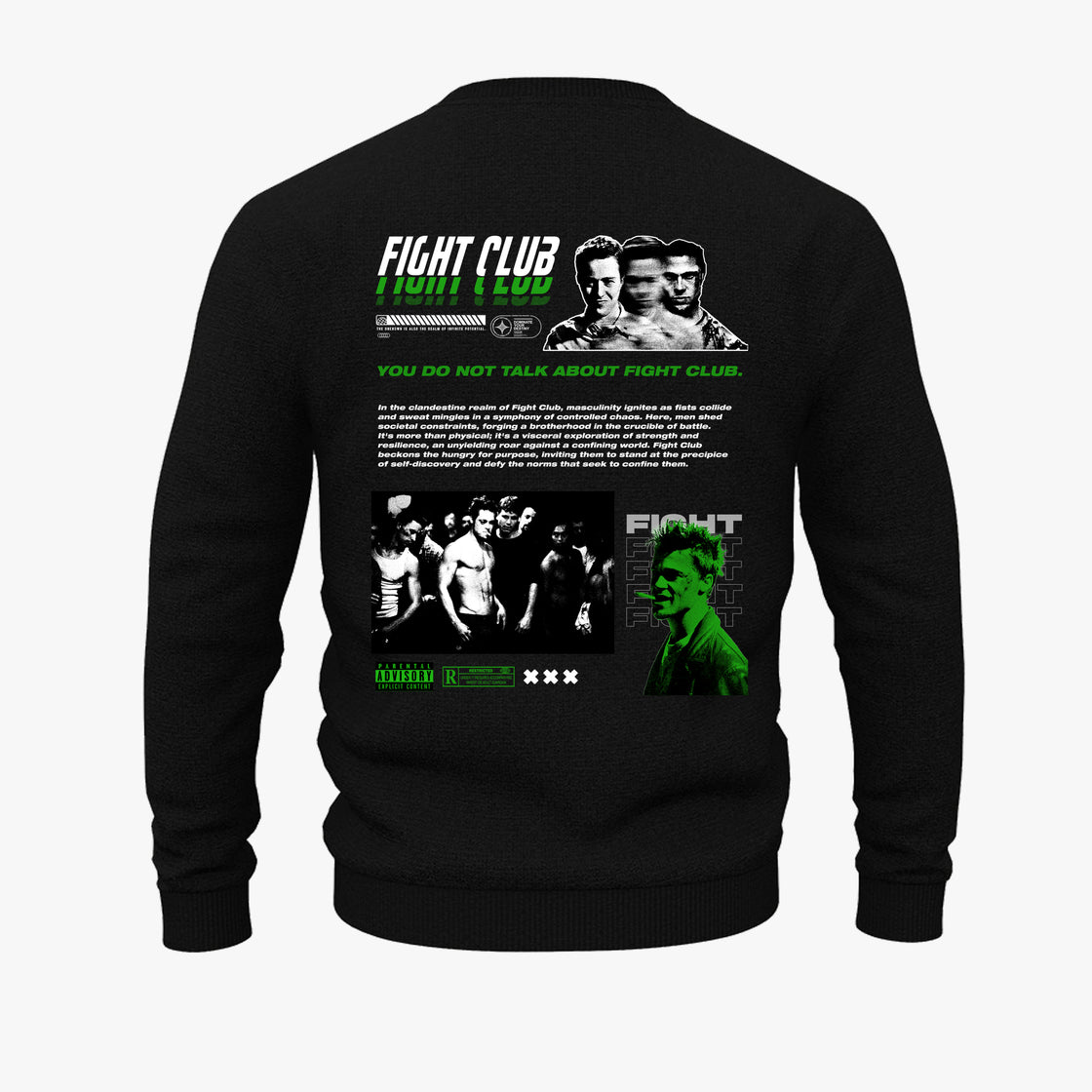 Revolt in Style: The Fight Club Rebellion Oversized Sweatshirt