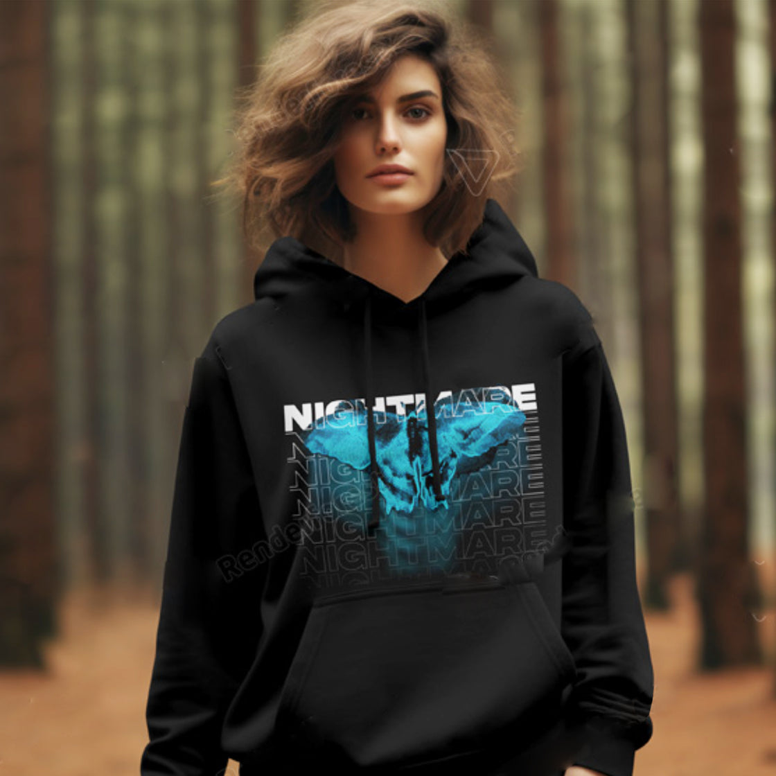 Flutter into Comfort: Butterfly Nightmare's Oversized Hoodie